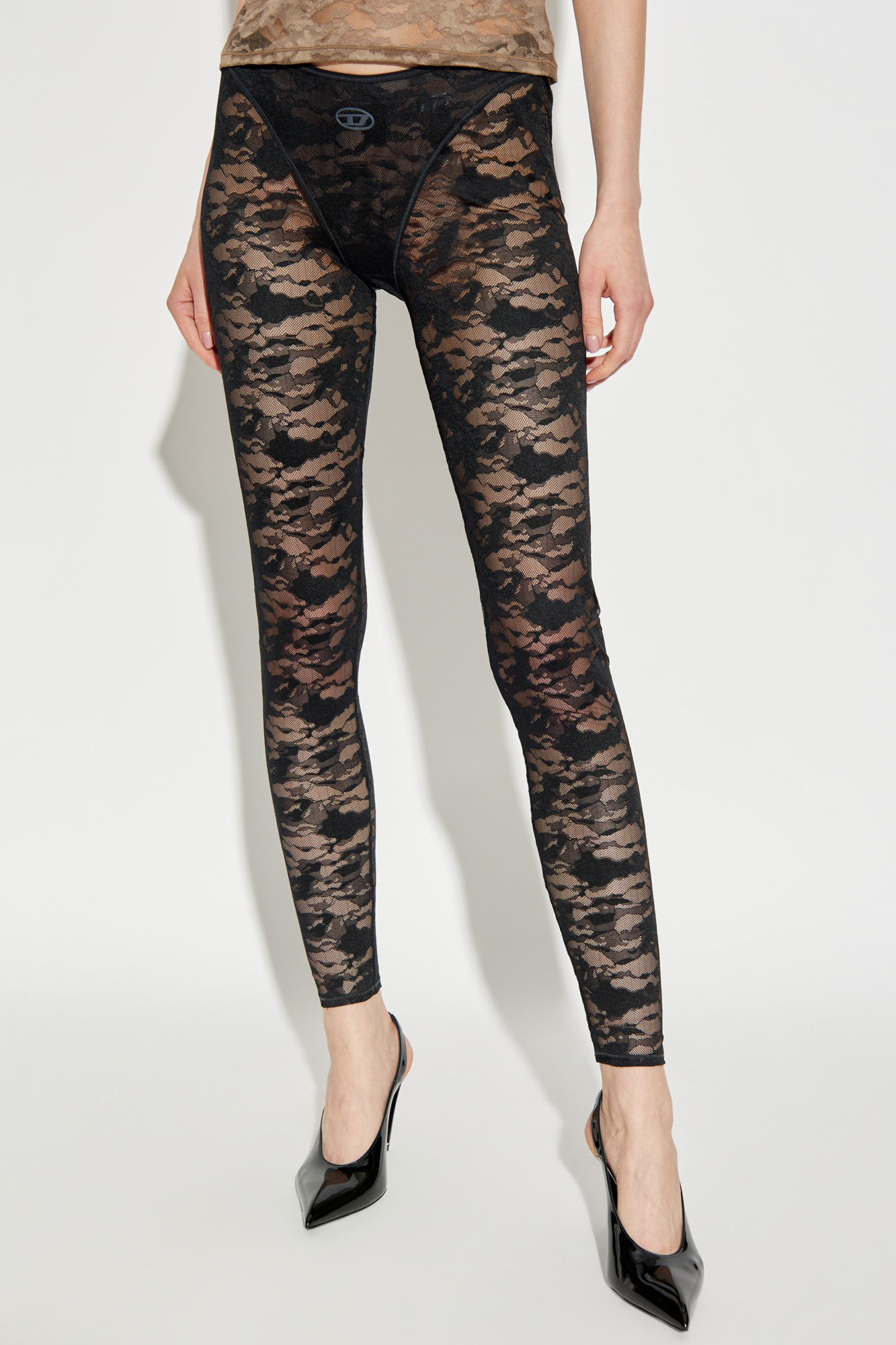 パンツ CLAIRE-UTLT LACE LEGGINGS Diesel Lace leggings 